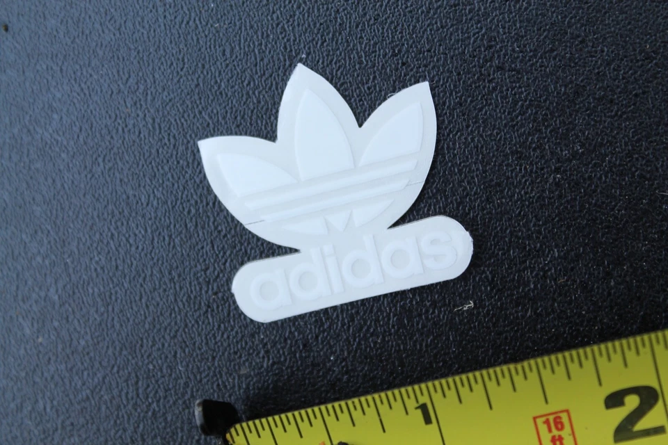 ADIDAS Zapato Calzado Pequeño Transparente Blanco Rayas Hoja Zapatilla Skateboarding PEGATINA Foto 4 de 4