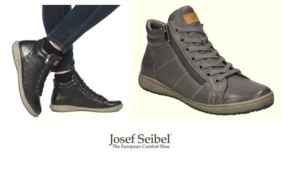 Josef Seibel Caren 60 leather lace up zip on ankle comfort boots