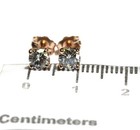 new GIA 14k rose gold .59ct round diamond stud earrings butterfly backs Natural — photo 4