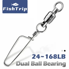 10~30PCS Dual Ball Bearing Swivels Coastlock Snap Heavy Duty Tournament Snap