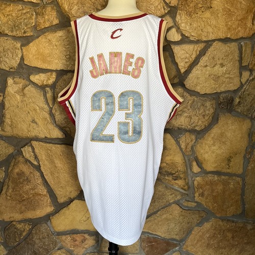 Nike LeBron James #23 Cleveland Cavaliers 2XL extra Long BB Jersey - White - Picture 23 of 24