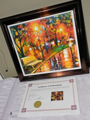 Leonid Afremov ''Way Home'' Limited Edition Giclee Signed With Signed COA Framed