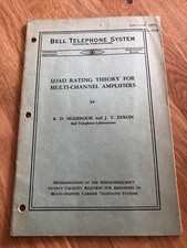 load rating theory for multi channel amplifiers . bell telephone systems 1939
