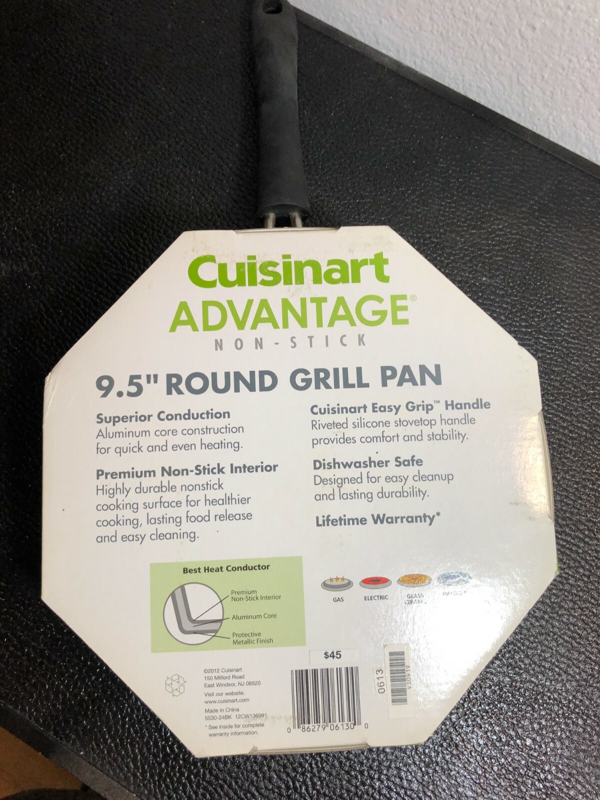 Cuisinart Dishwasher Safe NonStick Round Grill Pan 9.5'' eBay