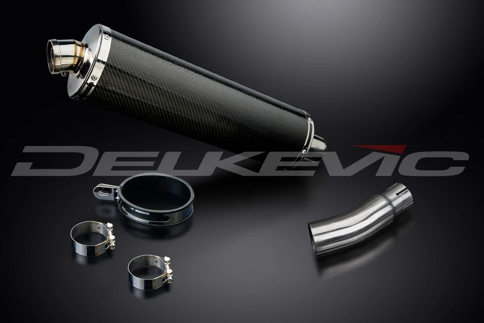 Suzuki SFV650 Gladius 2009-2015 комплект глушителя выхлопной системы 18 дюймов овальный углерод - Изображение 4 из 4