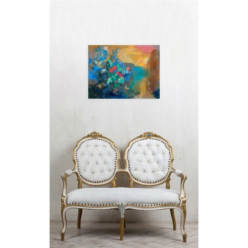 Stampa su Tela su Carta Poster o Quadro Odilon Redon Ophelia among the flowers - Foto 2 di 2