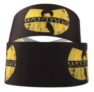 Wu-Tang Group Themed 1'' Wide Repeat Ribbon Sold in Yard Lots