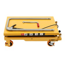 Hydraulic Lift Table Cart 770lbs 51 Lifting Height Double Scissor W 4 Wheels