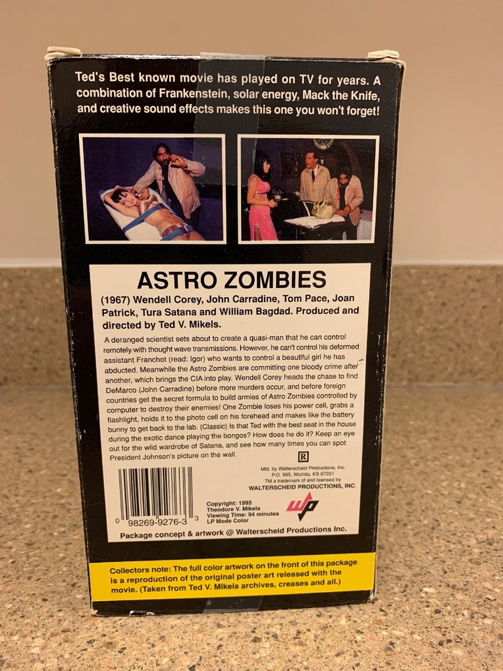RARE ASTRO-ZOMBIES VHS Ted V Mikels Horror Gore Space Cult Vintage SIGNED By Ted - Image 2 of 4