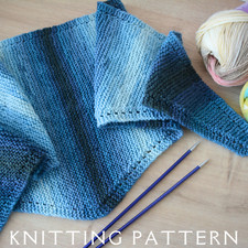 The Side Triangle Scarf Knitting Pattern Printed Pattern To Knit Yourself