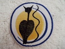 CAT Moon 3-5/8" Embroidered Iron-on Patch E33 
