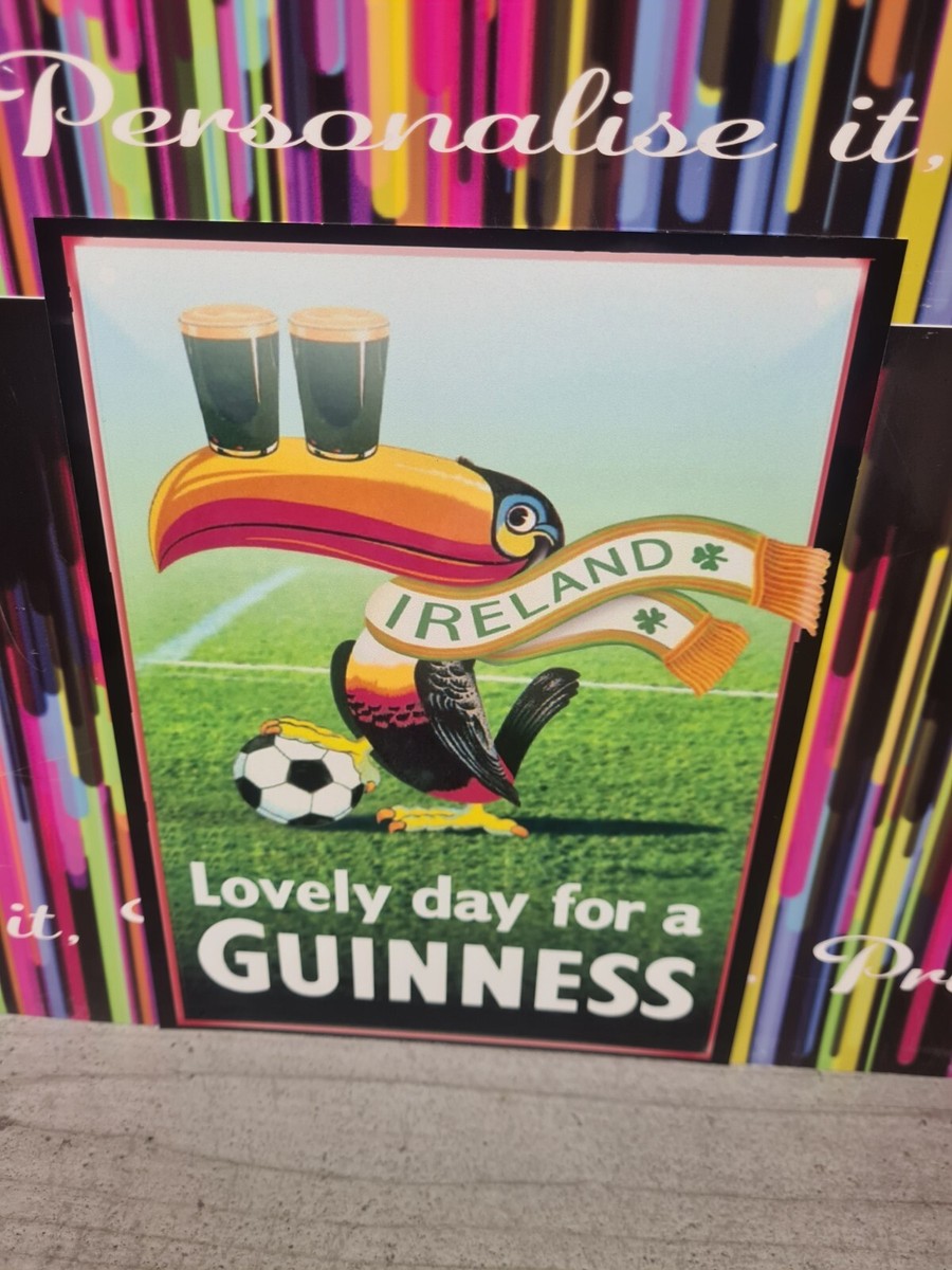 GUINNESS CARRIOLA MINIATURA Segno Del Metallo/Cartolina 110mm X 80mm - Foto 8