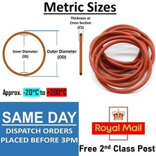 4mm Cross Section O Rings VMQ Silicone Food Grade 4mm-92mm ID High Temperature