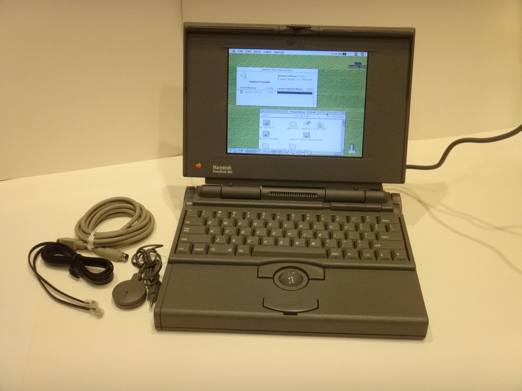 Apple Macintosh PowerBook 180c 68030 8MB RAM 320MB HD Mac OS 7.5.5