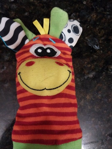 Playgro Baby Toys Socks & Wrist Rattles Bright Starts Sensory Animals Colorful - Picture 7 of 11