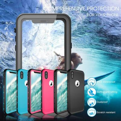 For iPhone X XR XS MAX Redpepper Waterproof Case Cover Support Wireless Charger