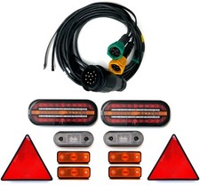 Trailer lighting set LED taillights 6x clearance lights 13 pole cable set 7.7m