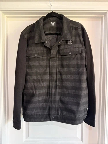 Hurley x Roland Sands Design (RSD) Men’s Striped Black Coat Size Large - product listing photo