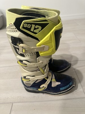     Gaerne SG-12 Motocross Boots Men s Size 9 Blue Yellow White MX Off Road