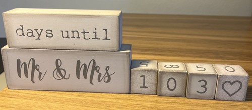 Wedding Day Count Down Blocks (6 pieces)