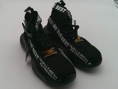 Furuian Safety Shoes Mens Size 8 Black Steel Toe Work Sneakers Lightweight