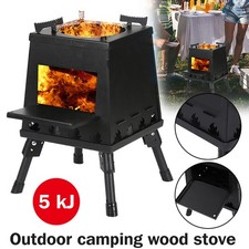 UK Portable Tent Heating Stove Fire Wood Heater Camping Picnic BBQ Cooking Stove
