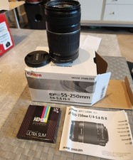 Canon EF-S 55-250mm f/4-5.6 IS II Image Stabilizer Lens + Box Excellent