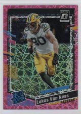 2023 Donruss Optic Rated Rookie Pink Velocity Prizm 37/79 Lukas Van Ness s3g
