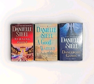 Lot Of 3 Danielle Steel Books, Turning Point - A Good Woman - Dangerous Games