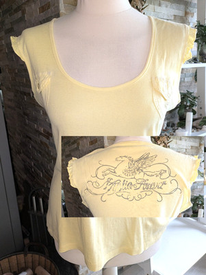 MYSTIC FOREVER * cooles Top Shirt GELB PEGASUS  * Gr. 40 / (42)
