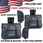 Motorcycle Saddlebags Cupholder Saddle Panniers Side Bag Triumph Bonneville