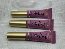 Lot of 3 MINI Too Faced Melted Liquified Long Wear Lipstick Shade FIG 5ml each