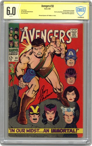 Avengers #35 CBCS 6.0 Witnessed Sig Roy Thomas 1966