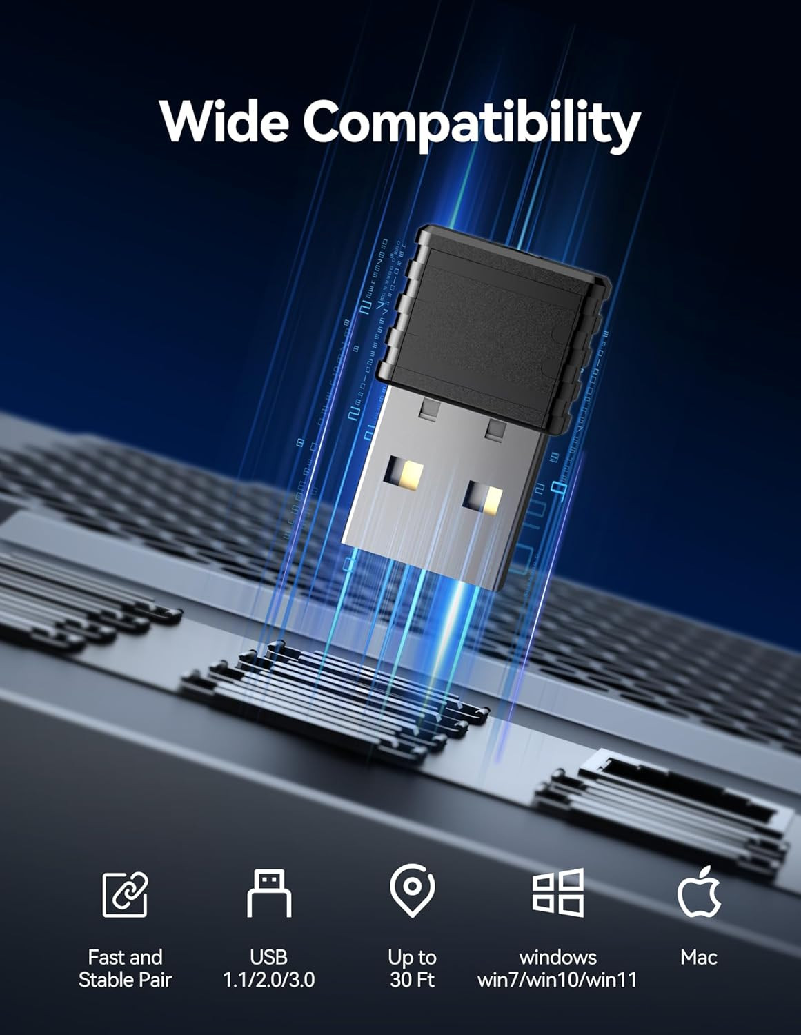 TECKNET Mouse Jiggler Undetectable USB Mover Device with 3 Modes, Color LED Indi