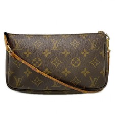 LOUIS VUITTON Pochette AccessoriBorsa a mano Marrone Rivestito TelaAR1011
