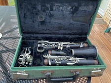 Normandy 7 Wood Clarinet Made in France Untested w Green Case Vintage