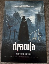Caleb Landry Jones & director Luc Besson Signed 12x18 Photo Dracula With Proof