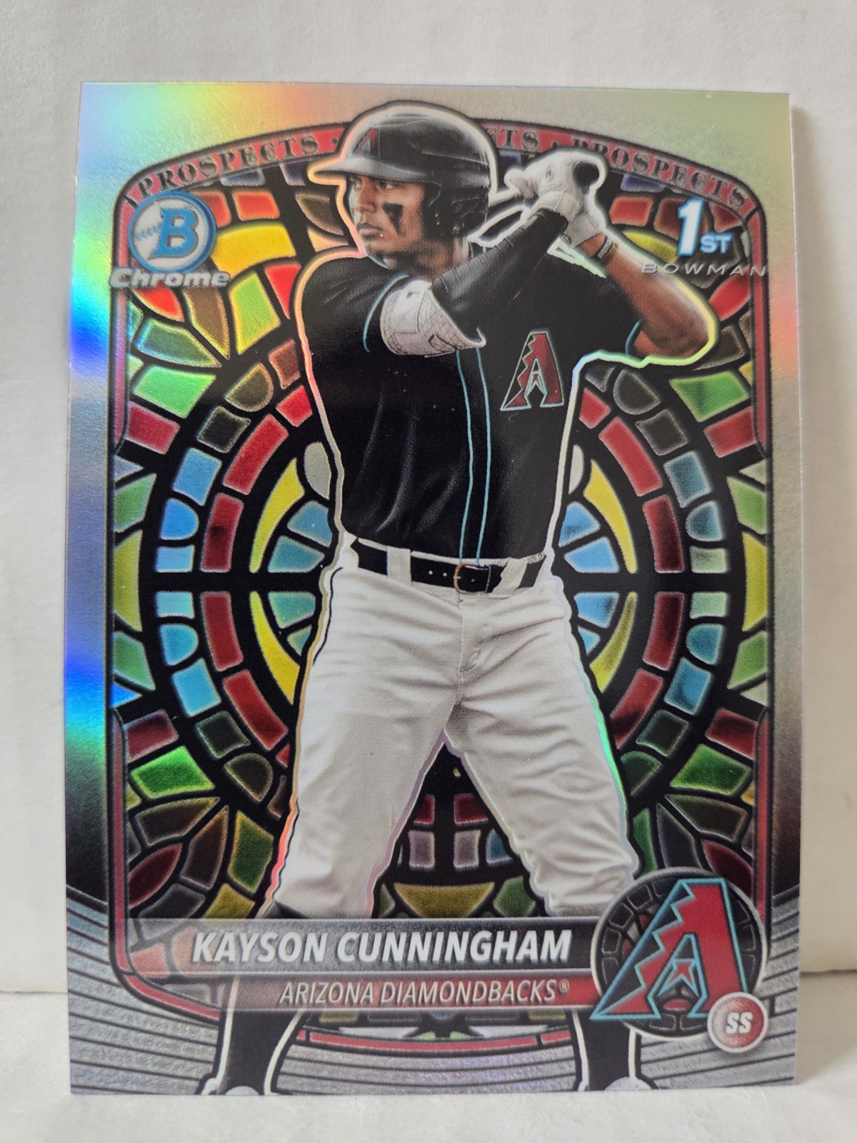 Kayson Cunningham 2025 Bowman Chrome Draft #BDC-84 Etched In Glass 1st Prospect