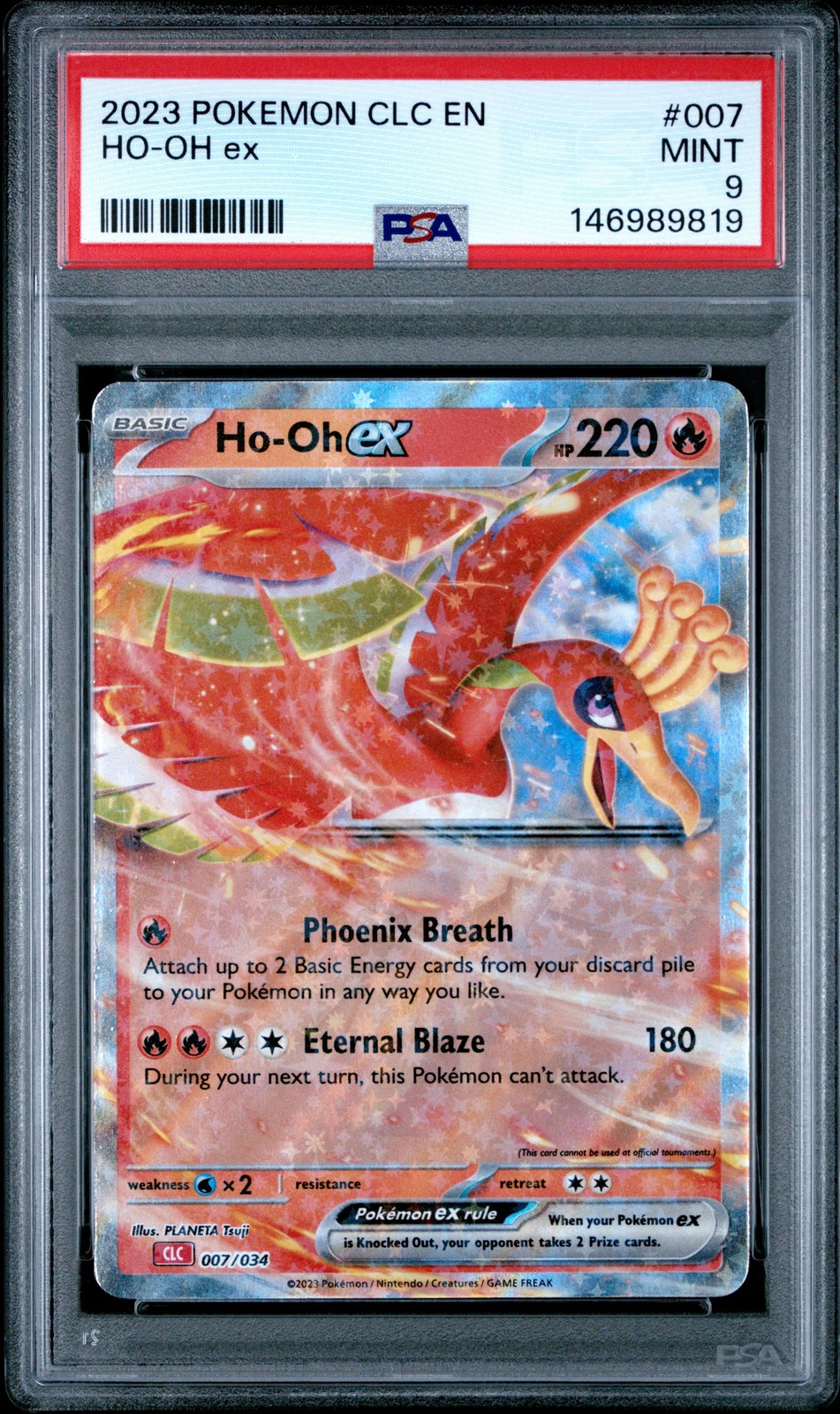 POKEMON CLC-TRADING CARD GAME CLASSIC CHARIZARD & HO-OH EX DECK HO-OH EX PSA 9