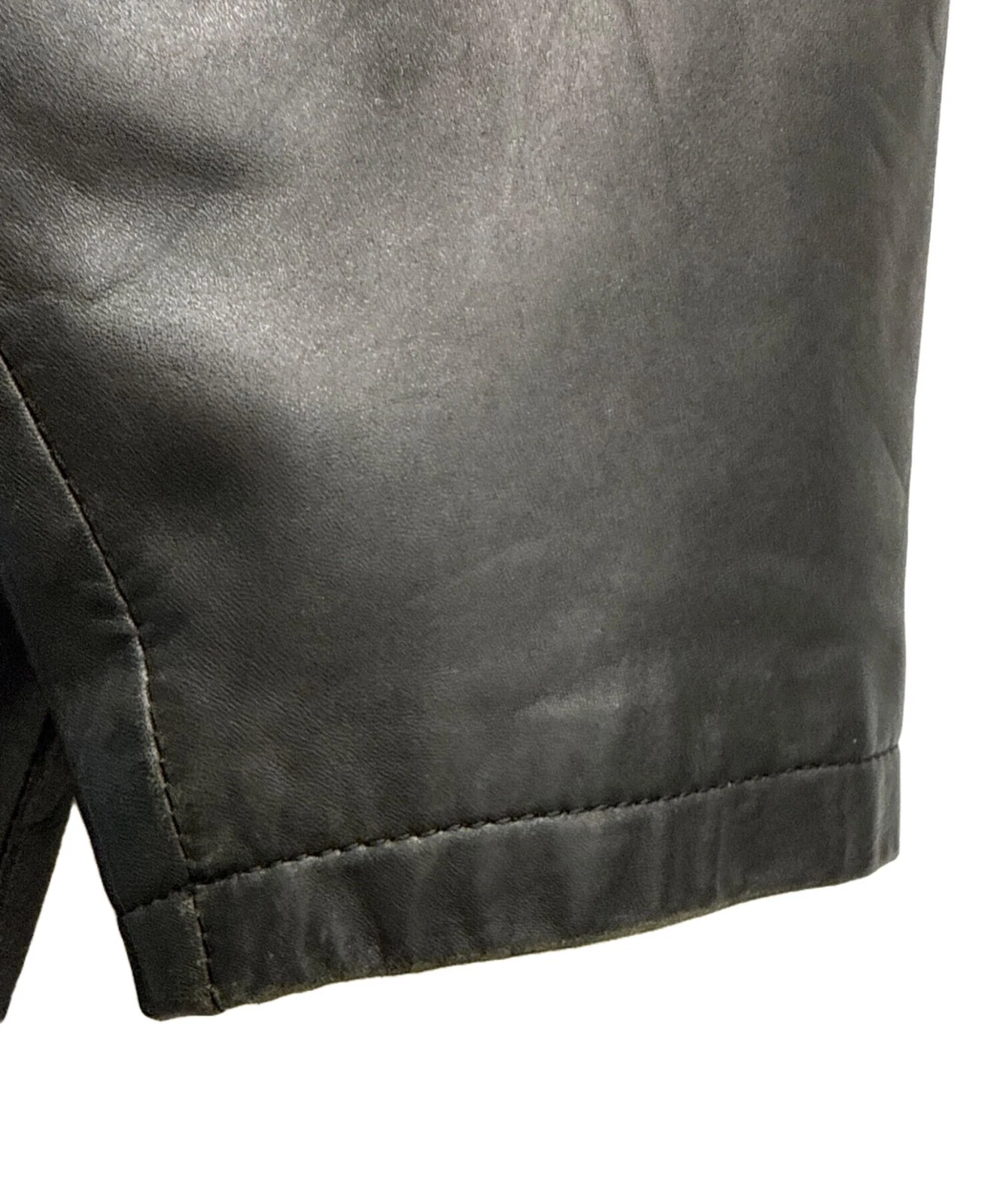 HARAJUKU MOTHER Double Leather Jacket Men's Size L Black - product detail image 10