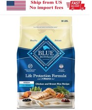 Blue Buffalo Life Formula Senior Chicken Brown Rice Recipe Dry Dog Food, 30 lb