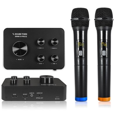 Wireless Microphone Karaoke Mixer 16 Channel HD ARC Optical Bluetooth SWM15
