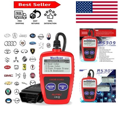 MS309 Universal OBDII Scanner: Efficient Car Engine Code Reader & Diagnostics