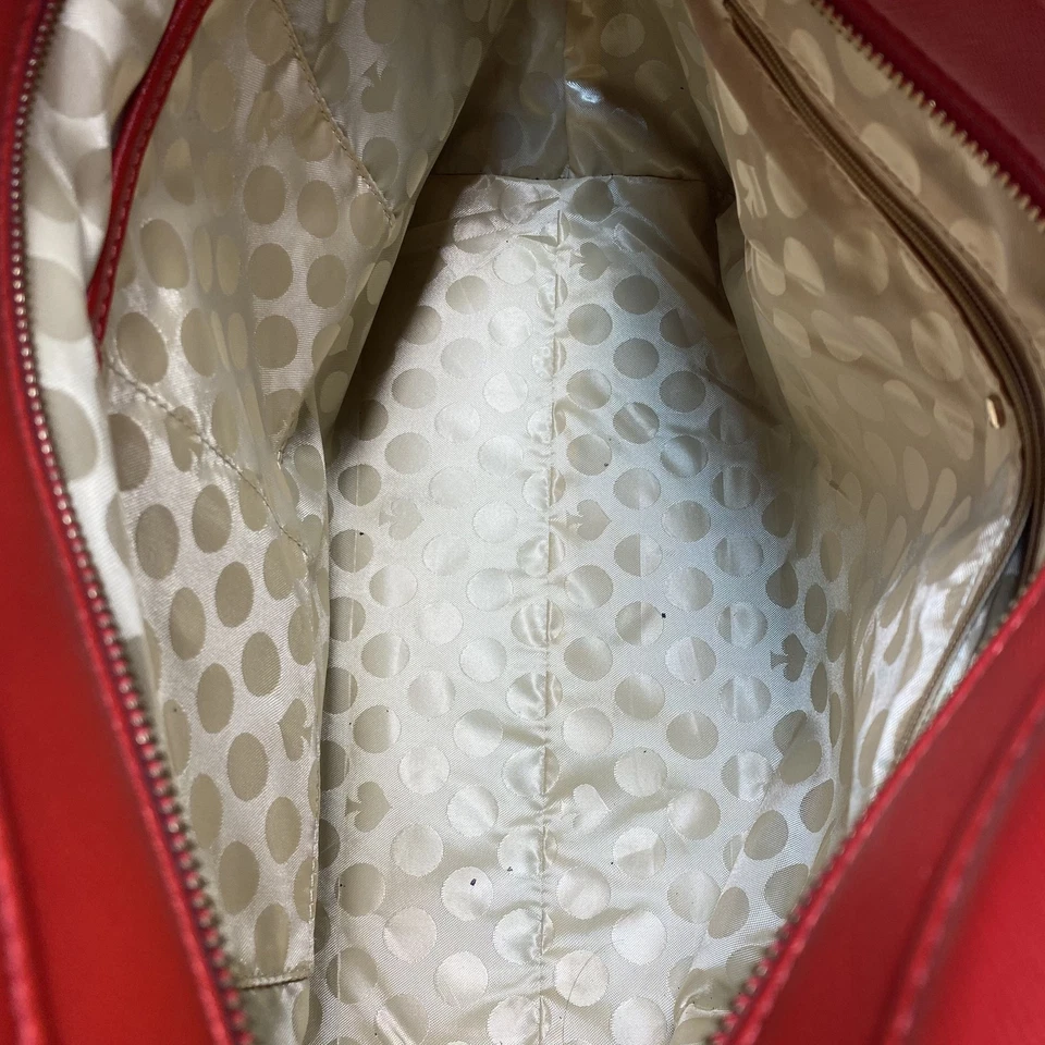 Kate Spade Red Leather Tote - Image 4 of 4