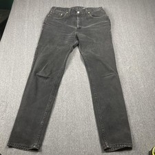 Vintage Levis 512 Jeans Mens 36x33 Gray Charcoal Slim Tapered Made USA Denim Y2K