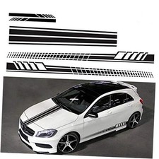 5 Pieces Vinyl Car Side Sticker Long Stripe Auto Body Racing Sports Decals