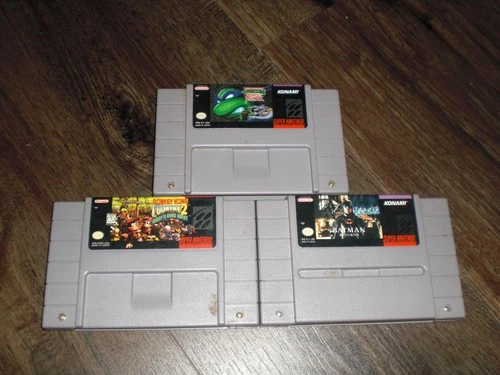 SNES Donkey Kong Country 2 Batman Returns Teenage Mutant TMNT Super Nintendo LOT