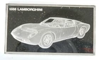 Franklin Mint 1966 Lamborghini Miura .925 Sterling Silver Car Art Bar Bullion