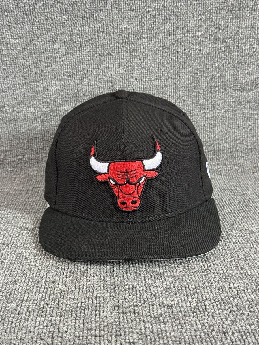 New Era Chicago Bulls NBA 9FIFTY Snapback Hat Black Flat Brim Cap