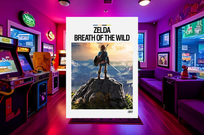 Zelda Breath Of The Wild Videospiel Poster/Druck A3/A4/A5 230 g/m² gerahmt